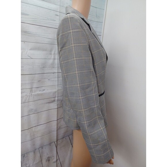 Giorgio Sant Angelo Womens Blazer Jacket Windowpane Gray Sz 12 - Picture 6 of 10